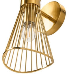 Wyld And Coco Gold Hourglass Wall Lamp - Gloss Iron, Compatible With Led And Energy-Saving Bulbs - thumbnail 6