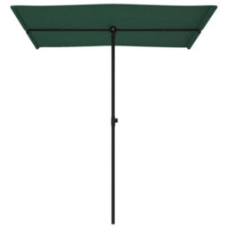 Berkfield Durable Outdoor Parasol With Aluminium Pole 180X130 Cm Green - thumbnail 4