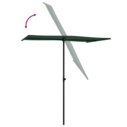 Berkfield Durable Outdoor Parasol With Aluminium Pole 180X130 Cm Green - thumbnail 6