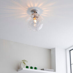 Anson Lighting Monterrey Bathroom Flush Light Finished In Chrome Plate And Clear Dimpled Glass - thumbnail 3