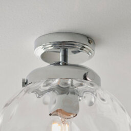Anson Lighting Monterrey Bathroom Flush Light Finished In Chrome Plate And Clear Dimpled Glass - thumbnail 5