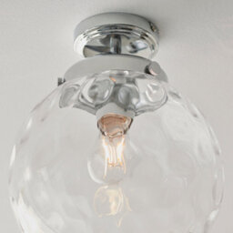 Anson Lighting Monterrey Bathroom Flush Light Finished In Chrome Plate And Clear Dimpled Glass - thumbnail 6