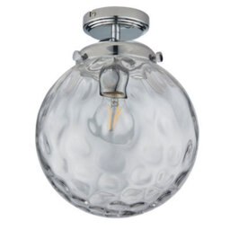 Anson Lighting Monterrey Bathroom Flush Light Finished In Chrome Plate And Clear Dimpled Glass - thumbnail 7