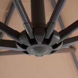 Beliani 300Cm Octagonal Cantilever Parasol Beige Sand, Weather-Resistant Shade For Patio And Poolside - thumbnail 7