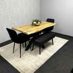 Kosy Koala Dining Table Set With 2 Black Chairs And 2 Benches Kitchen Dining Room Furniture - thumbnail 1