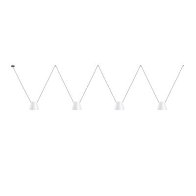 Luminosa Lighting Luminosa Attic Decorative Hanging Ceiling Pendant Matt White Matt Black 4X E27 / 75Cm X 400Cm