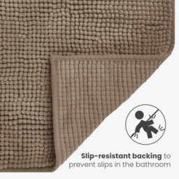 Allure Bath Fashions Supersoft Chenille Bobble Two Piece Bath & Pedestal Mat Set - Mocha - thumbnail 4
