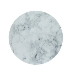 Wyld Haus Livorno 100Cm White Marble-Effect Glass Coffee Table With Gold Metal Base - thumbnail 5