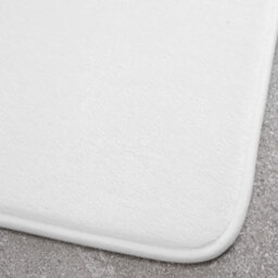 Catherine Lansfield Bathroom Anti-Bacterial Memory Foam Bath Mat And Pedestal Set White - thumbnail 2