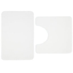 Catherine Lansfield Bathroom Anti-Bacterial Memory Foam Bath Mat And Pedestal Set White - thumbnail 5
