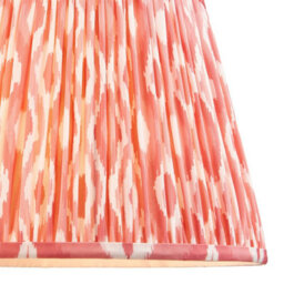 Loops Stylish Set Of 2 Coral Pink Tapered Cylinder Lamp Shades For Elegant Home Decor - thumbnail 2