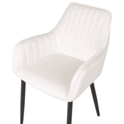 Beliani Set Of 2 Dining Chairs Wellston Velvet Off-White - thumbnail 7