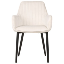 Beliani Set Of 2 Dining Chairs Wellston Velvet Off-White - thumbnail 5