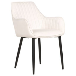Beliani Set Of 2 Dining Chairs Wellston Velvet Off-White - thumbnail 4
