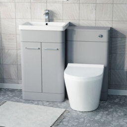 Nes Home Matte Grey 500mm Freestanding Basin Vanity Wc Unit & Toilet - thumbnail 2