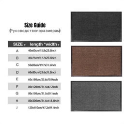 American Vintage Living Room Carpet Washable Pvc Floor Mat Non-Slip Kitchen Rug Grey 50X80Cm - thumbnail 3