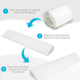 Nod Off Headboard Gap Filler Pillow Bed Guard Wedge Mattress Wedge Pillow Triangular Bolster Pillow Cover Gap Between Bed - Super King - thumbnail 2