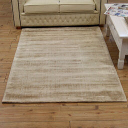 Beige Handmade , Luxurious , Modern , Plain Easy To Clean Viscose Rug For Living Room, Bedroom - 240Cm X 340Cm - thumbnail 1