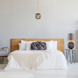 Luminosa Lighting Luminosa Paloma 12Cm Globe Pendant Ceiling Light Smoky (Fluted), Brushed Brass - thumbnail 5