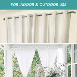 Ameha Blackout Extendable Metal Curtain Pole 28mm Extra Long & Durable 120-210Cm Chrome Curtains Rods - thumbnail 9