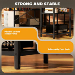 Homcom L Shaped Gaming Desk W/ Led Lights And Power Outlets For Small Space - thumbnail 8