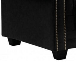 Furniture Instore Chesterfield Black Leather Antique Armchair - thumbnail 3