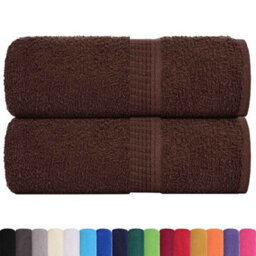 Berkfield Durable Wash Towels 2 Pcs Frogn Brown 30X30 Cm 100% Cotton