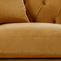 Furnishings For Less UK Elsie Velvet Chesterfield Plush Velvet Ochre 3 Seater + 2X Armchair Set - thumbnail 4