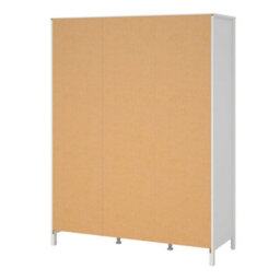 Wyld Haus Gossmere White 3-Door Wooden Wardrobe With Silver Handles - thumbnail 5