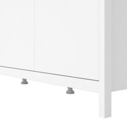 Wyld Haus Gossmere White 3-Door Wooden Wardrobe With Silver Handles - thumbnail 8