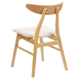 Beliani Set Of 2 Dining Chairs Lynn Wood Light Brown/ Beige - thumbnail 6