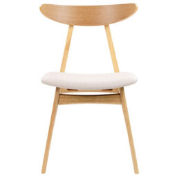 Beliani Set Of 2 Dining Chairs Lynn Wood Light Brown/ Beige - thumbnail 5