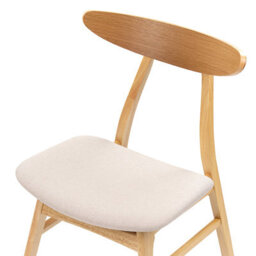 Beliani Set Of 2 Dining Chairs Lynn Wood Light Brown/ Beige - thumbnail 7