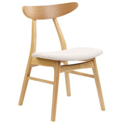 Beliani Set Of 2 Dining Chairs Lynn Wood Light Brown/ Beige - thumbnail 4