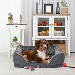 Orthopaedic Pet Bed With Bamboo & Charcoal Infused Memory Foam - Dog Or Cat Crate Mattress - Large, H25 X W56 X D89Cm - thumbnail 4