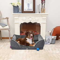 Orthopaedic Pet Bed With Bamboo & Charcoal Infused Memory Foam - Dog Or Cat Crate Mattress - Large, H25 X W56 X D89Cm - thumbnail 3