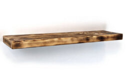 "Moderix Wooden Reclaimed Floating Shelf 7"" 170mm - Colour Burnt - Length 90Cm" - thumbnail 2