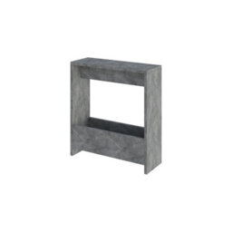 Decortie Simpi Modern Slim End Table Magazine Rack 55Cm Multipurpose Gold Marble Effect Living Room H 60Cm - thumbnail 2