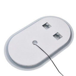 Living And Home 450 X 750mm Oval Frameless Led Bathroom Mirror With Demister, Dimmable 3 Colour Temperature - thumbnail 5