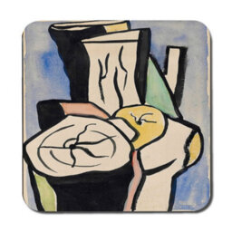 Benjamin Tate Design Artisan Placemat And Coaster Set With Wood Base Set Of 12, Designer Artwork Collection, Limited Edition - thumbnail 3