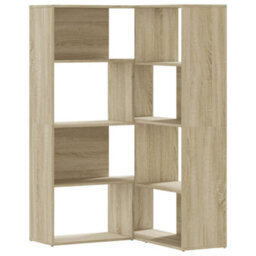 Vidaxl Corner Bookcase 4-Tier Sonoma Oak 85X85X140 Cm Engineered Wood - thumbnail 2