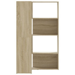 Vidaxl Corner Bookcase 4-Tier Sonoma Oak 85X85X140 Cm Engineered Wood - thumbnail 5