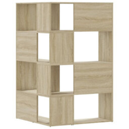 Vidaxl Corner Bookcase 4-Tier Sonoma Oak 85X85X140 Cm Engineered Wood - thumbnail 6