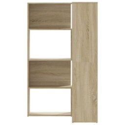 Vidaxl Corner Bookcase 4-Tier Sonoma Oak 85X85X140 Cm Engineered Wood - thumbnail 4
