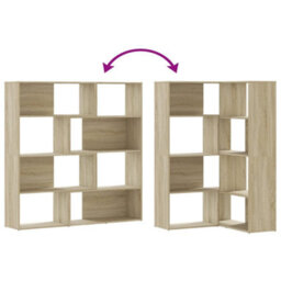 Vidaxl Corner Bookcase 4-Tier Sonoma Oak 85X85X140 Cm Engineered Wood - thumbnail 7