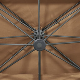 Walplus Cantilever Garden Parasol With Double Top Taupe 400X300 Cm - thumbnail 7