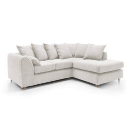 Abakus Direct Jumbo White Cord Right Facing Corner Sofa For Living Room With Thick Luxury Deep Filled Cushioning - thumbnail 3