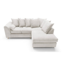Abakus Direct Jumbo White Cord Right Facing Corner Sofa For Living Room With Thick Luxury Deep Filled Cushioning - thumbnail 5
