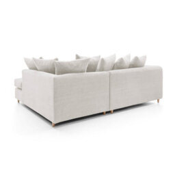 Abakus Direct Jumbo White Cord Right Facing Corner Sofa For Living Room With Thick Luxury Deep Filled Cushioning - thumbnail 7