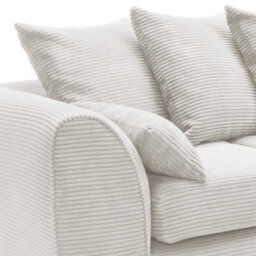 Abakus Direct Jumbo White Cord Right Facing Corner Sofa For Living Room With Thick Luxury Deep Filled Cushioning - thumbnail 8